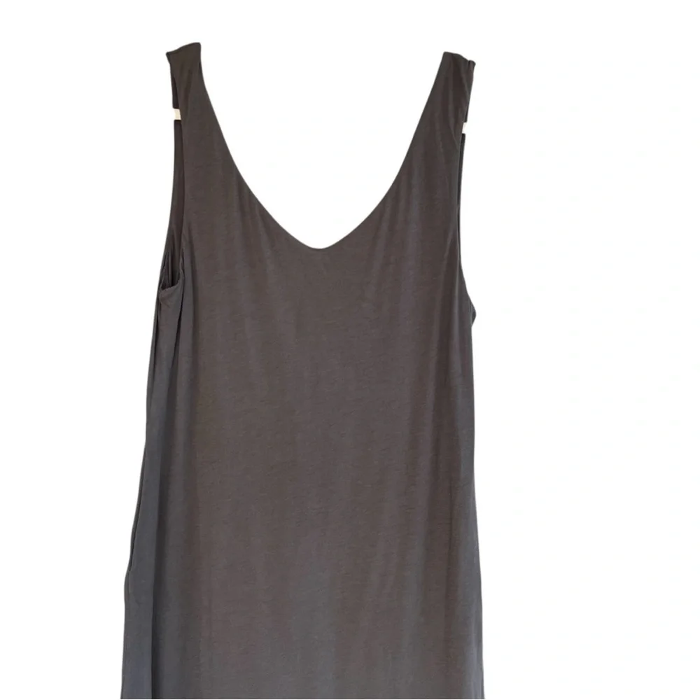 Lunya Organic Pima Jumpsuit Dark Grey XS NWOT Coastal Minimalist Lounge Casual - Picture 2 of 5